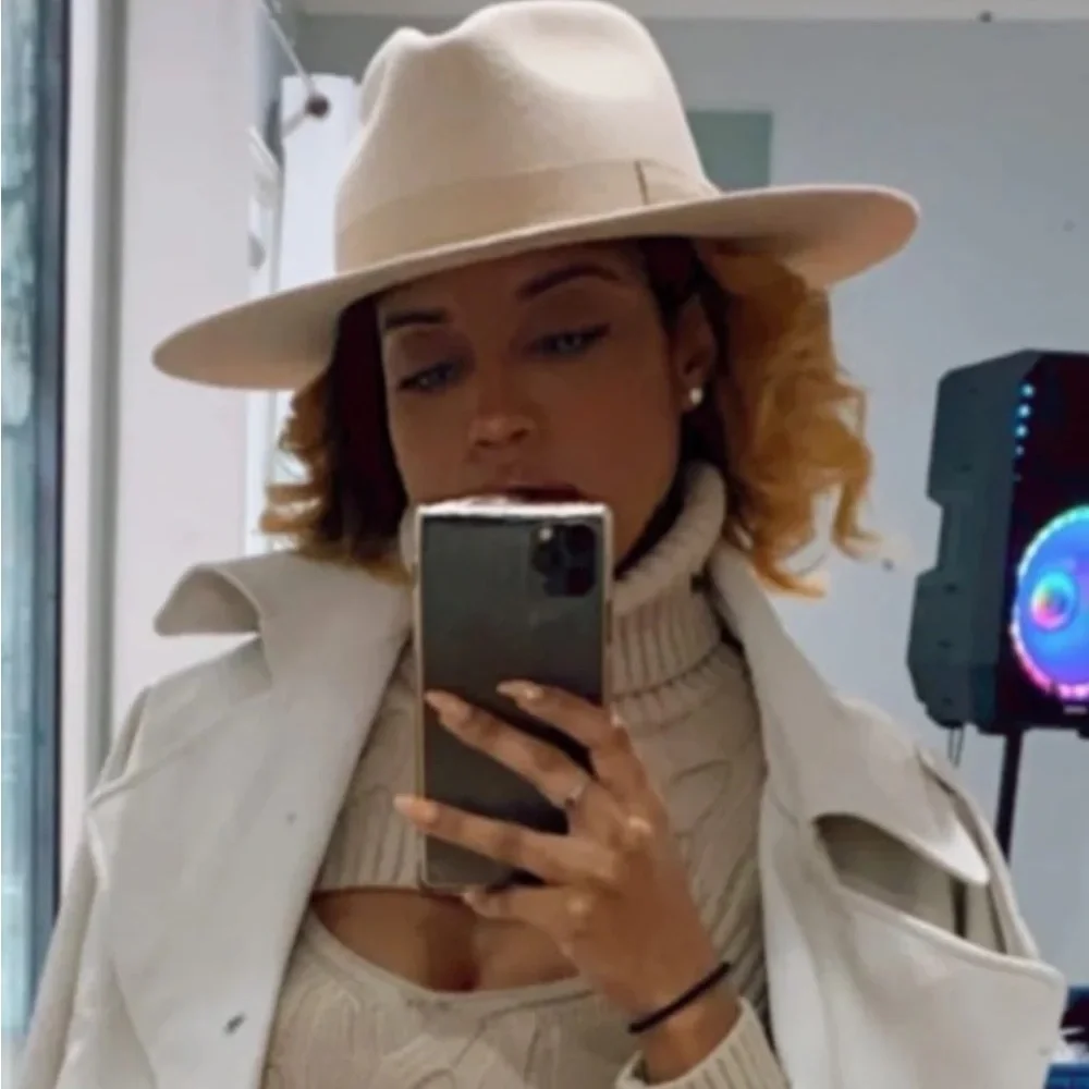 Wyeth Wool Tan Fedora Oatmeal Hat - Picture 8 of 8